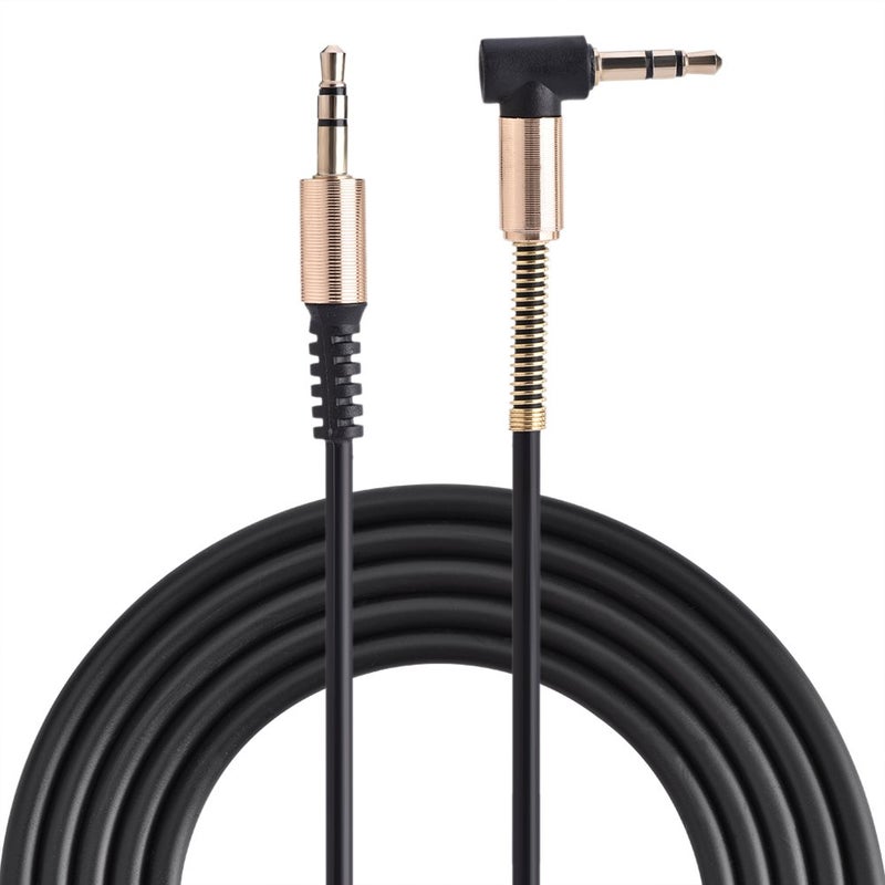 ZERONE Stereo Extension Audio Cable 3.5mm Male to Male Aux Cable 3ft L-Shaped Cord for Speaker Headphone Stereo Devices - Image 3